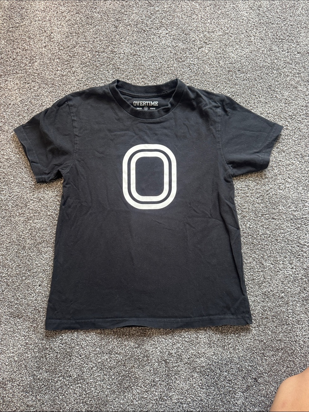 Overtime Kids Black Logo Crew Tee